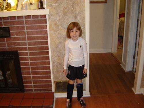 Soccer Player! - My oldest child all ready to play her first soccer game!! What a great day this was! She was an absolute superstar on the field!