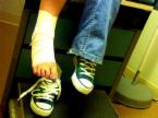 ankle sprain - depicts an ankle sprain after being bandaged properly.