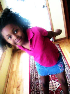 My cute baby sister. Expressive. - This picture was Digitally enhanced.