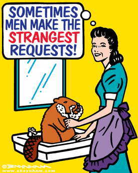 Shaved Beaver - A picture of a woman shaving her beaver