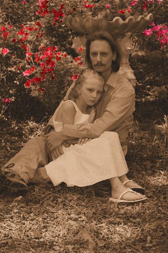 hubby and daughter - easter 2009