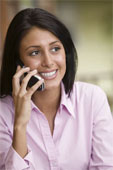 cell phone - Lady talking on her cell phone