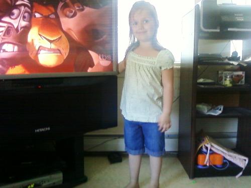 My oldest daughter - My oldest daughter enjoying a good movie and showing off her new outfit from her birthday