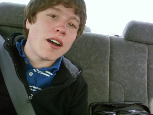 me. - on the way to the twin cities my friend took this pic of me while we were on our way to see the haunted this easter.