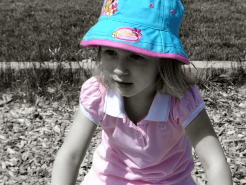 My adorable baby! - My sweet adorable youngest child. We went to the park that day and she was enjoying herself playing on all the toys. I was lucky enough to snap this picture of her hard at play without it being all blurry, she sure was a whirlwind that day!