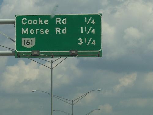 road signs - A picture of the road signs from our trip to Ohio.