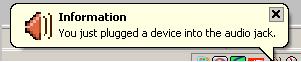 Stupid messages - Why does my laptop need to tell me when I plug in or unplug my headphones?