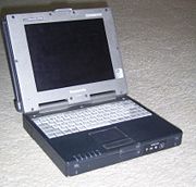 Laptop - A rugged (or ruggedized) laptop is designed to reliably operate in harsh usage conditions such as strong vibrations, extreme temperatures and wet or dusty environments. Rugged laptops are usually designed from scratch, rather than adapted from regular consumer laptop models. Rugged notebooks are bulkier, heavier, and much more expensive than regular laptops, and thus are seldom seen in regular consumer use.  The design features found in rugged laptops include rubber sheeting under the keyboard keys, sealed port and connector covers, passive cooling, superbright displays easily readable in daylight, cases and frames made of magnesium alloys or have a magnesium alloy rollcage that are much stronger than plastic found in commercial laptops and solid-state storage devices or hard disc drives that are shock mounted to withstand constant vibrations. Rugged laptops are commonly used by public safety services (police, fire and medical emergency), military, utilities, field service technicians, construction, mining and oil drilling personnel. Rugged laptops are usually sold to organizations, rather than individuals, and are rarely marketed via retail channels.