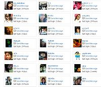Social Networking - A screenshot of Filipino users in Friendster.