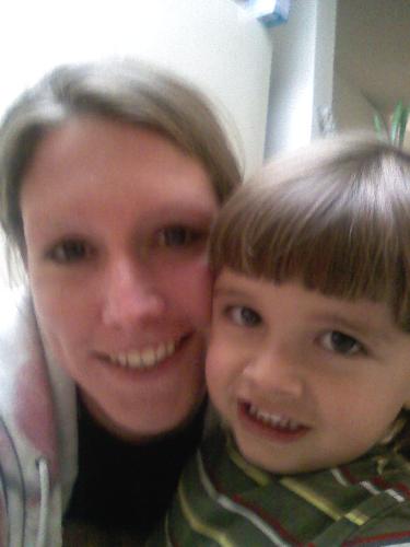 Mom and son. - Pictures of my son and I on easter as we decorated eggs.