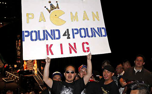 pound for pound king - this banner is for manny pacquiao
