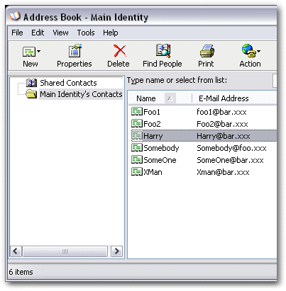 Outlook Adress Book - An image of an Outlook Adress Book Outlook Adress Book - An image of an Outlook Adress Book