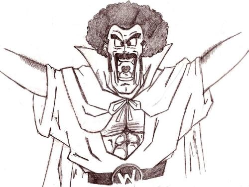 SuperSatan - It's simple sketch, SuperSatan, funny character of Dragon Ball Z