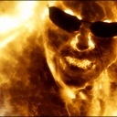 Matrix image - a face of a person inside 'THE MATRIX' (probably an agent)