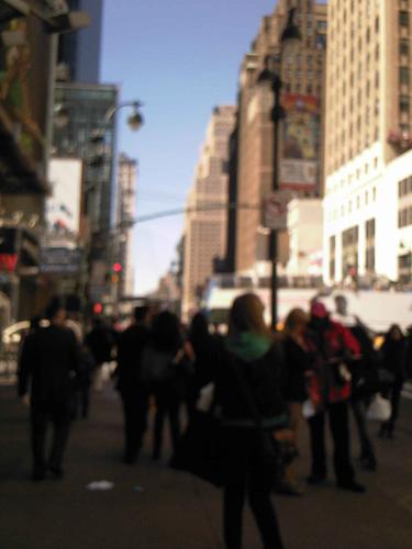 blurry - walking arounf ny