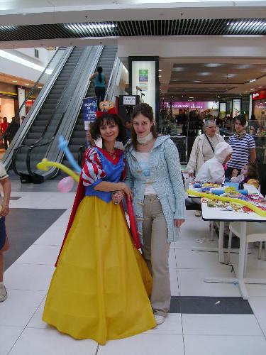 Snow White and my girlfriend - It isn't at Disney Land but it is a Disney Snow White original costume for adults.