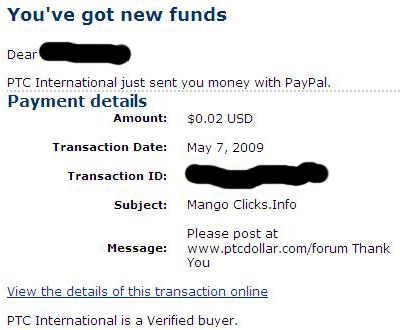 Got Paid by Mango Clicks.info again! - I got paid by Mango Clicks.info again (2nd payment). Got paid within 12 hours of requesting!