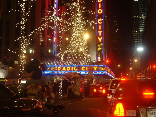 Radio City  - A very cold December night in New York City. A quick shot while passing radio city.