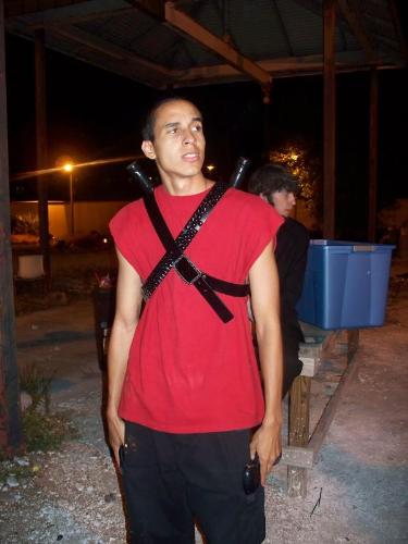 costume party - Me as Deadpool.... which apparently no one knows who that is