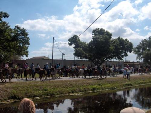 Chalo Nitka Festival Rodeo Rider  - Here's a shot of some of the horses and riders who came to town for our annual Chalo Nitka Festival & Rodeo. They participated in the parade through town. This was in early March and the weather was great.