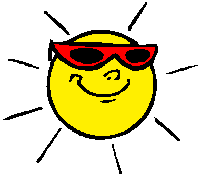 Happy on a summer day - Joyous sun, radiating happy rays that makes me feel like summer. There is so much sunshine out there that ya gotta wear sunglasses.