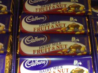 cadbury chocolate - This is my favorite of all times. I like all the flavors of it.