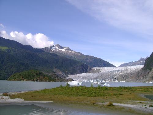Mendenhall Glacier - This is Mendenhall Glacier in Alaska - one of the few glaciers we have left. Gorgeous site. Definitely makes you wonder and think about global warming and its effects on such wonderful sites as these.