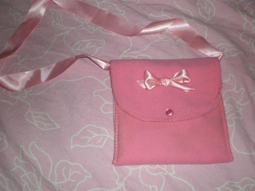 Pink purse from old fleece scarf - Sweet huh? :-)
