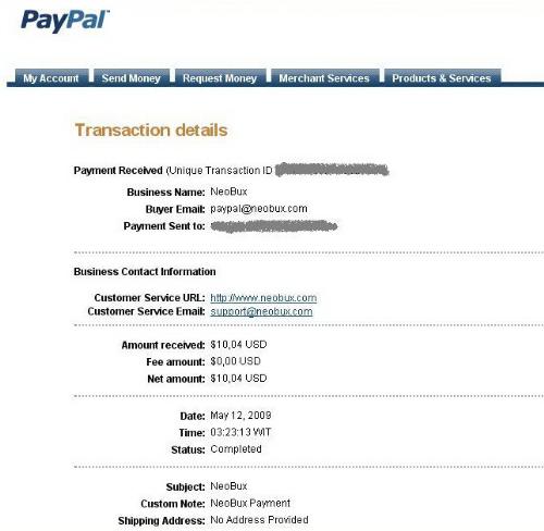 Neobux 4th payment - My 4th payment from Neobux