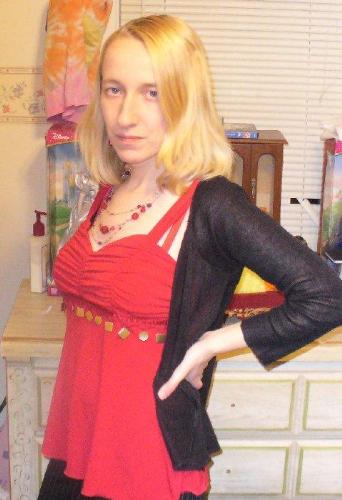 Me - This is me before a very rare to happen night out and away from children. My sister and I and some friends took a limo out to a club that for the life of me I can't remember the name to at the moment. It was a good time, though.