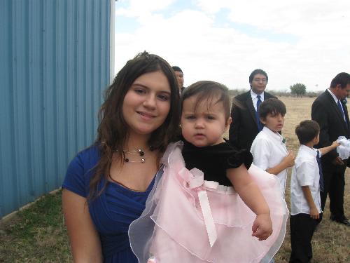 my daughters - elizabeth and patricia the day jesse and me got married