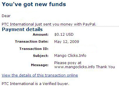 Got my 4th payment from MangoClicks.info again! - Got my 4th payment within hours of requesting!