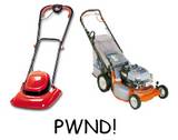 lawn mowers - just 2 types of lawn mowers
