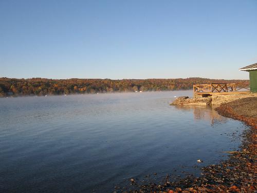 Skaneateles Lake - Lourds Camp on Skaneateles Lake in the Fall, early morning. Located in upstate New York.