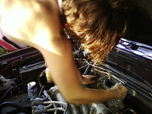 workin on my car - damn thing is shot