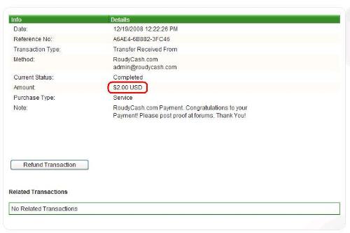 my roudycash payment - my roudycash payment proof.