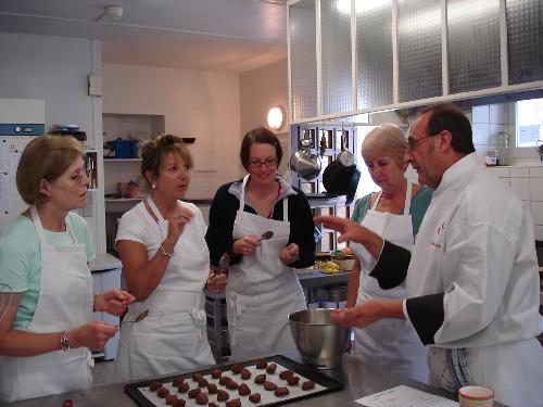 My husband at his Cookery School - My husband, John, has been a chef for more than 40 years. He runs a cookery school in the French Alps, and specialises in food for people who follow a gluten free diet. He is passionate about food, and is always experimenting and coming up with new recipes. Wonderful for me - and I learn a lot too!