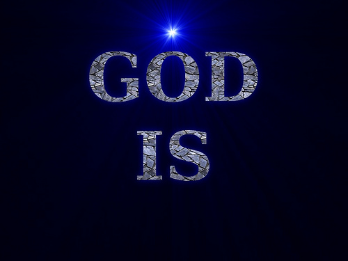 God Is - A picture of the words 'God Is'.