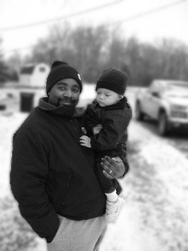 My Two Guys - This is my husband and my son on Inauguration Day. It actually snowed here!!