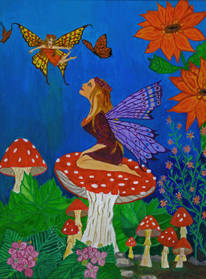 One of my fairy paintings - image of one of my fairy paintings