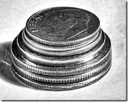 Coins/Money - Coins add up when you save them.