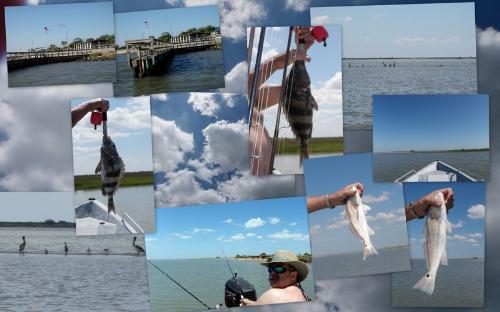 Day out on the Water Gulf Coast Texas - a collage of our day!