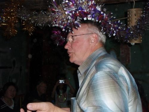 A crazy night - He is singing a song,actually a childern's song