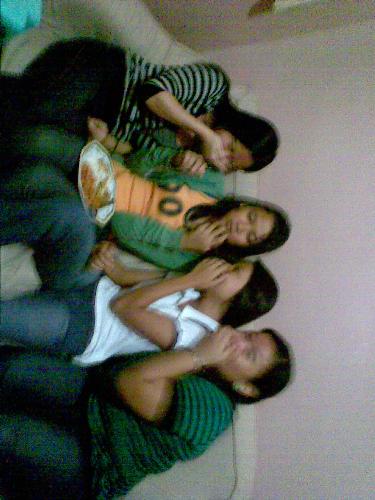 my highschool friends! - this picture was taken on my debut.. from left to right (kim,april, roan and carrel)