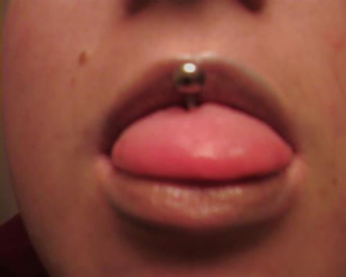 tongue ring - cute girl with tongue ring