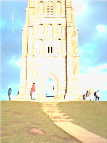 Glastonbury Tor - The ruined church at the top of the Tor