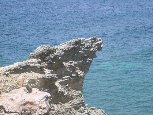 Lighthouse Beach - Rocks shape of animal - I took this picture because the shape of the rocks looks like a face of an animal. Maybe a dog.