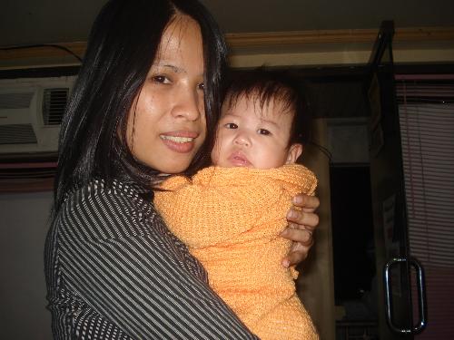 me and my baby - This is me with my youngest daughter Marga.. She's 8 months old now.