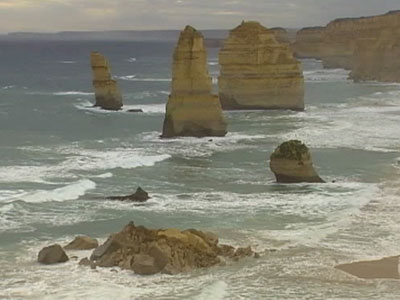 Twelve apostles - This photo shows the apostle that fell down last year.  This is the australian south coast.