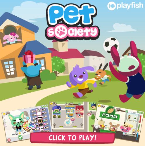 Pet Society - Playfish game PET SOCIETY